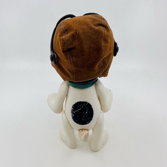 Vtg Snoopy Toy Flying Plastic Toy w/Hat, Scarf & Glass Charlie Brown 60s Vintage - Picture 5 of 9